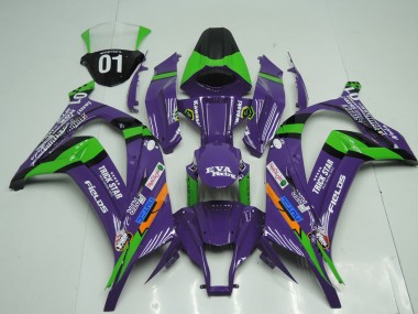 Carene Moto Kawasaki ZX10R 2011-2015 - Viola Nero Verde Arancia Bianco Trick Star Eva Corsa OEM Stile