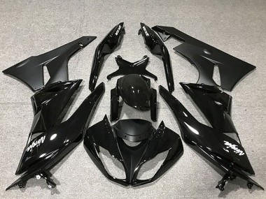Carena Moto Kawasaki ZX6R 2009-2012 - Nero Lucido Nero Opaco