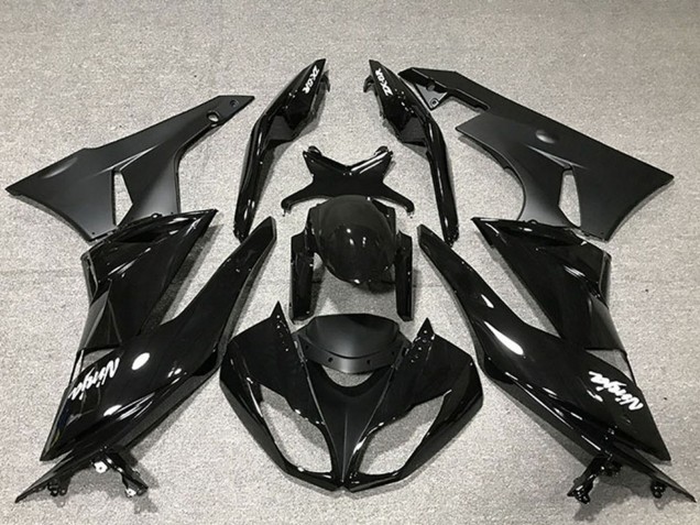 Carena Moto Kawasaki ZX6R 2009-2012 - Nero Lucido Nero Opaco