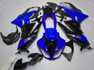 Carene Moto Kawasaki ZX6R 2009-2012 - Blu Nero Lucido