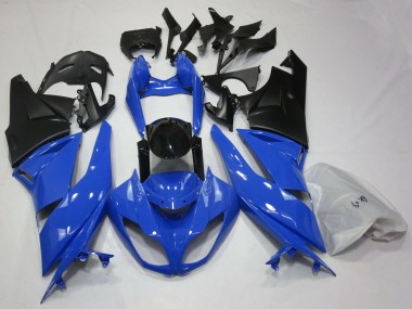 Carene Moto Kawasaki ZX6R 2009-2012 - Blu Nero Lucido Nero Opaco