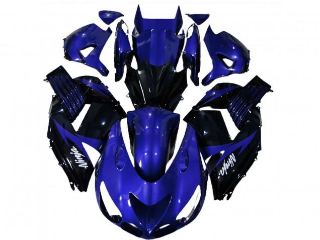 Carene Moto Kawasaki ZX14R 2006-2011 - Blu Nero Lucido Bianco Ninja