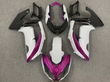 Carene Moto Kawasaki Ninja 650R 2009-2011 - Bianco Magenta Nero Opaco