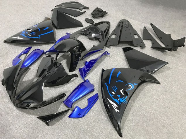 Carene Moto Yamaha R1 2009-2011 - Nero Lucido Blu Panther