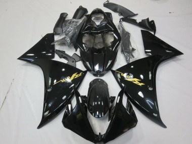 Carene Moto Yamaha R1 2009-2011 - Nero Lucido Oro Decal