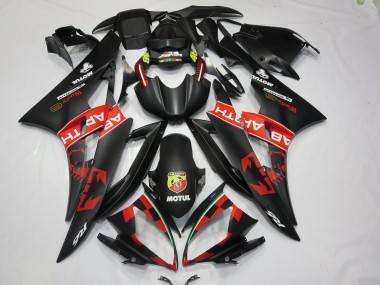 Carene Moto Yamaha R6 2006-2007 - Nero Opaco Rosso Abarth Motul Michelin