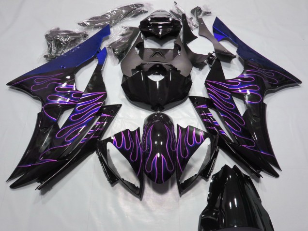 Carene Moto Yamaha R6 2008-2016 - Blu Nero Lucido Viola Fiamma