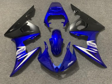 Carena Moto Yamaha R6 2003-2004 - Blu Bianco Nero Opaco