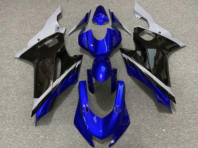 Carene Moto Yamaha R6 2017-2023 - Grigio Blu Nero Lucido