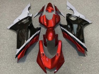 Carene Moto Yamaha R6 2017-2023 - Grigio Rosso Nero Lucido