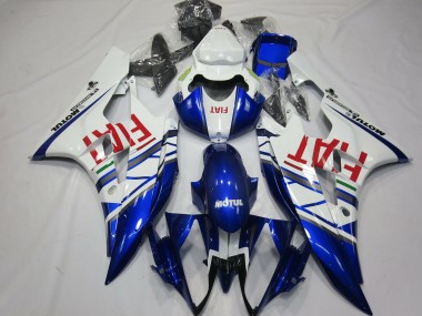 Carene Moto Yamaha R6 2006-2007 - Bianco Blu Rosso Fiat Motul Michelin