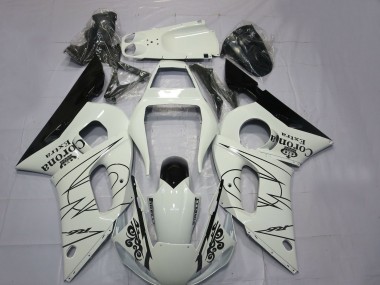 Carene Moto Yamaha R6 1998-2002 - Bianco Nero Corona Motul