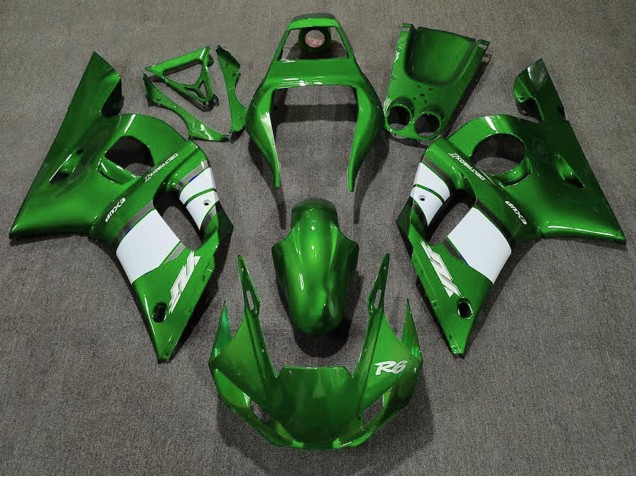 Carena Moto Yamaha R6 1998-2002 - Verde Bianco