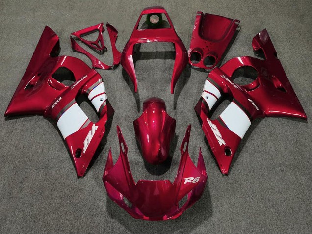 Carena Moto Yamaha R6 1998-2002 - Rosso Bianco