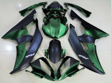 Carene Moto Yamaha R6 2008-2016 - Verde Nero Opaco
