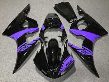 Carene Moto Yamaha R6 2003-2004 - Nero Lucido Viola