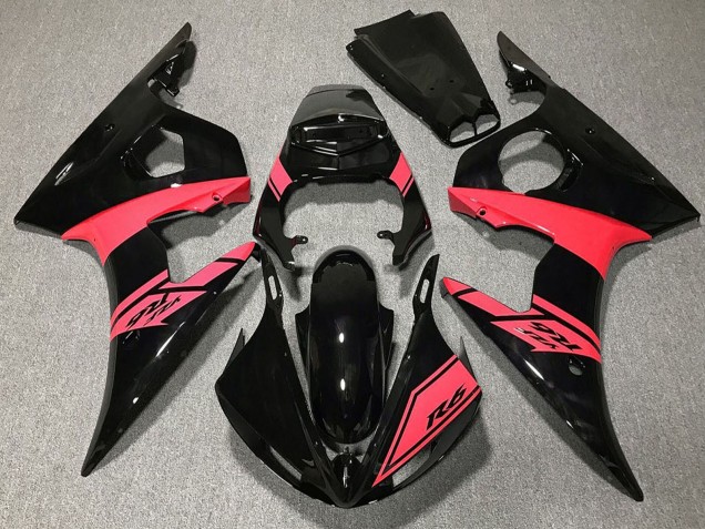 Carene Moto Yamaha R6 2003-2004 - Nero Lucido Rosa