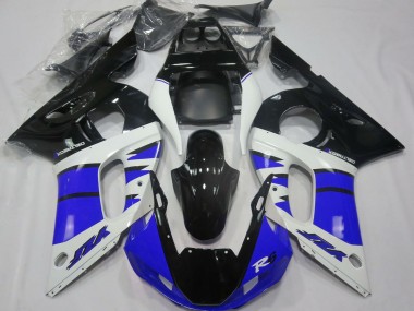 Carene Moto Yamaha R6 1998-2002 - Bianco Blu Nero Lucido