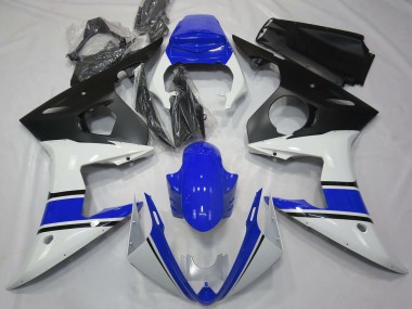 Carene Moto Yamaha R6 2003-2004 - Bianco Blu Nero Opaco