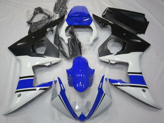 Carene Moto Yamaha R6 2003-2004 - Bianco Blu Nero Opaco