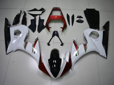 Carene Moto Yamaha R6 2003-2004 - Bianco Rosso Nero Lucido