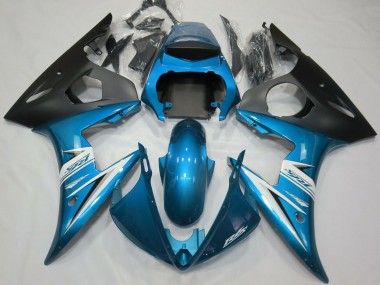 Carene Moto Yamaha R6 2003-2004 - Blu Bianco Nero Opaco