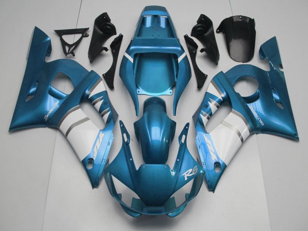 Carene Moto Yamaha R6 1998-2002 - Blu Bianco Argento