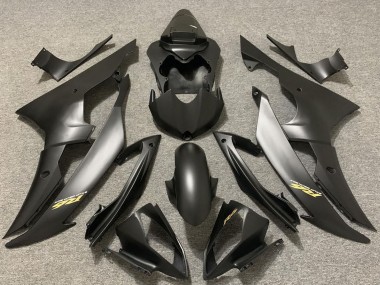 Carene Moto Yamaha R6 2008-2016 - Grigio Opaco Nero Oro Decals