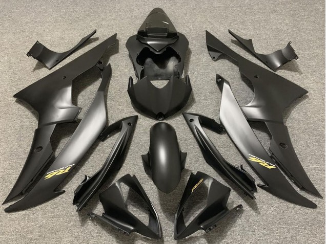 Carene Moto Yamaha R6 2008-2016 - Grigio Opaco Nero Oro Decals