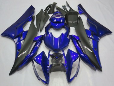 Carene Moto Yamaha R6 2006-2007 - Blu Nero Opaco