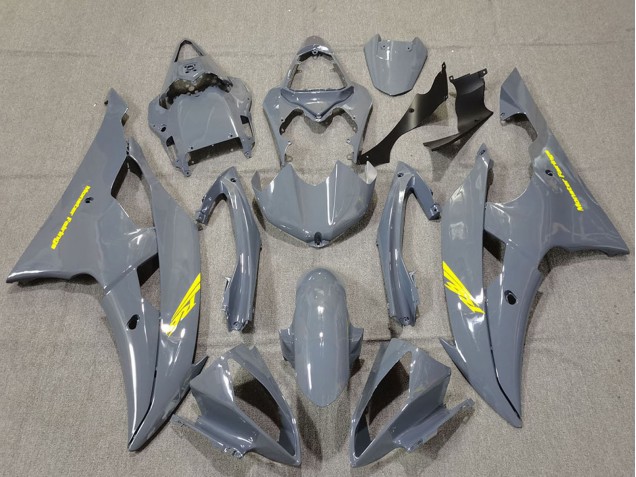 Carene Moto Yamaha R6 2008-2016 - Nardo Grigio Alta Visibilità Giallo Decals