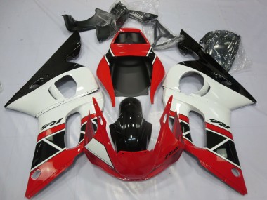 Carene Moto Yamaha R6 1998-2002 - Rosso Bianco Nero Lucido OEM Stile