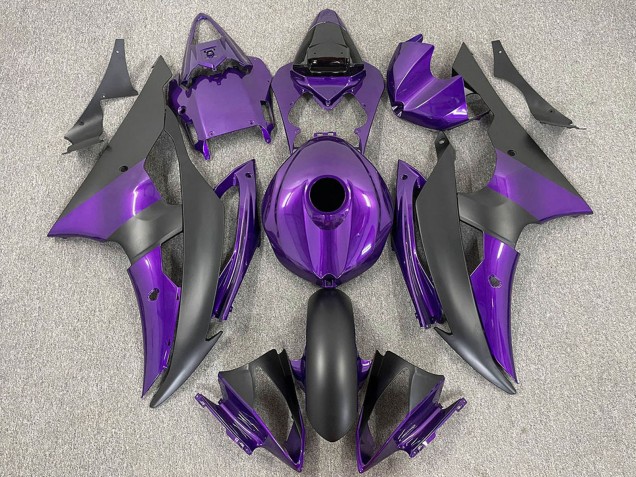 Carene Moto Yamaha R6 2008-2016 - Viola Nero Opaco