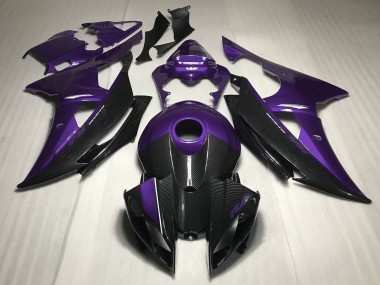 Carene Moto Yamaha R6 2008-2016 - Viola Fibra di Carbonio Stile