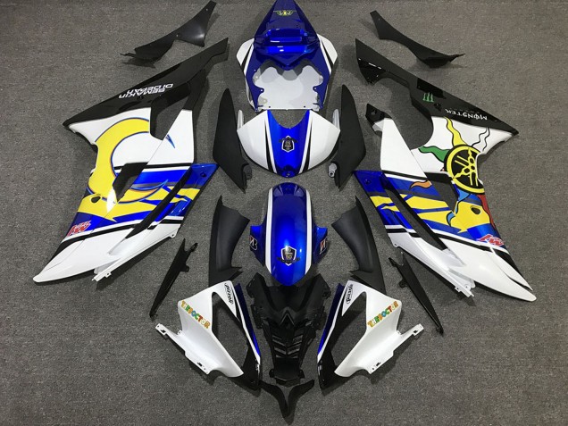 Carena Moto Yamaha R6 2008-2016 - Bianco Blu Nero Giallo