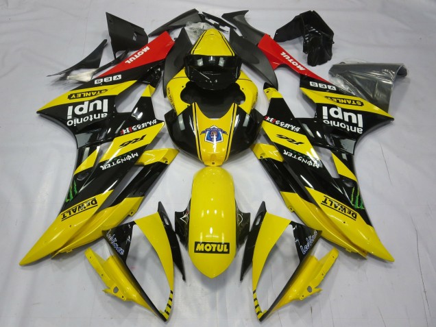 Carene Moto Yamaha R6 2006-2007 - Giallo Nero Rosso Motul Mostro