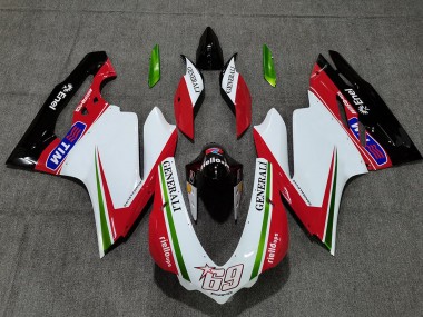 Carene Moto Ducati 959 1299 2015-2020 - Bianco Rosso Verde Nero Lucido Generali Tim 69
