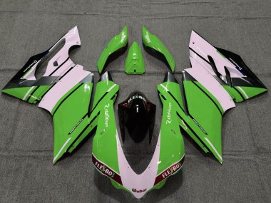 Carene Moto Ducati 959 1299 2015-2020 - Bianco Verde Nero Lucido Unibat Flex-Box OEM Stile