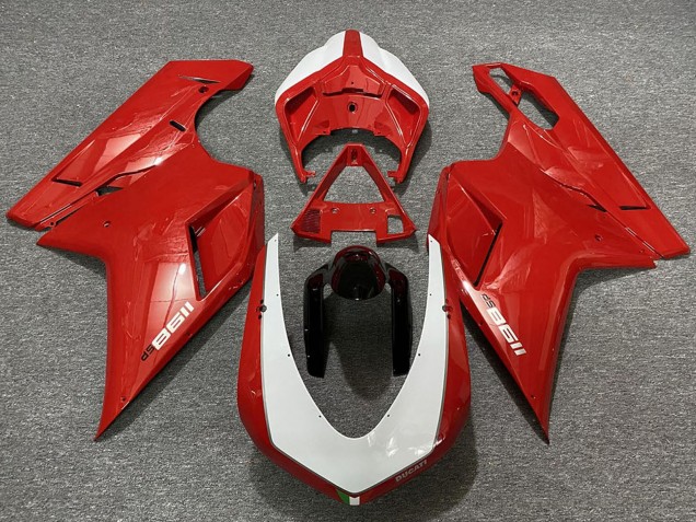 Carene Moto Ducati 1198 2007-2014 - Rosso Bianco Nero