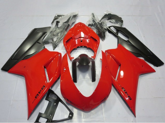 Carene Moto Ducati 848 2007-2014 - Rosso Nero Opaco