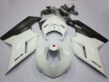 Carene Moto Ducati 848 2007-2014 - Bianco Perla Nero Opaco