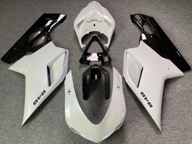 Carene Moto Ducati 848 2007-2014 - Bianco Perla Nero Lucido