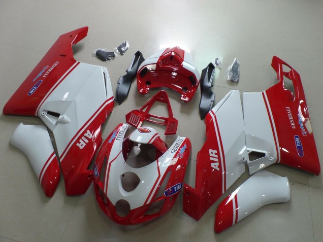 Carene Moto Ducati 749 999 2003-2004 - Bianco Rosso Air Generali Tim