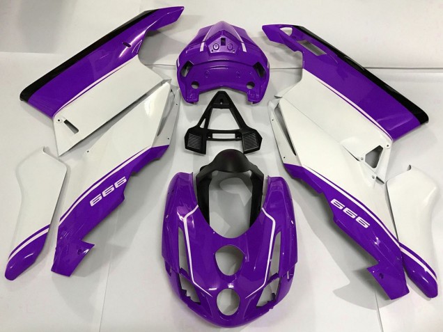Carene Moto Ducati 999 2003-2004 - Bianco Viola Nero