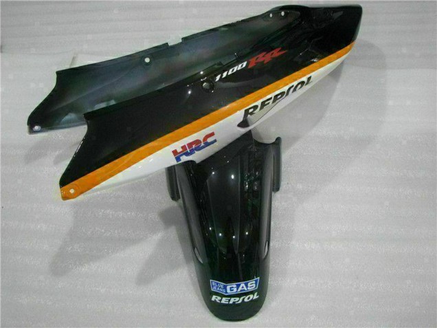 Carena Moto Honda CBR1100XX Blackbird 1996-2007 - Arancia Bianco Rosso Nero Lucido Repsol
