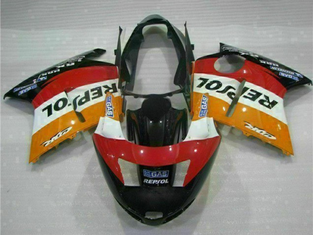Carena Moto Honda CBR1100XX Blackbird 1996-2007 - Arancia Bianco Rosso Nero Lucido Repsol