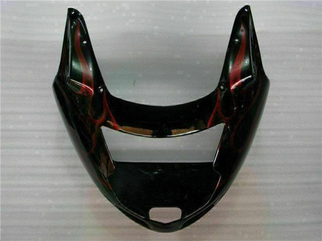 Carena Moto ABS Honda CBR1100XX Blackbird 1996-2007 - Nero Lucido Rosso Fiamma