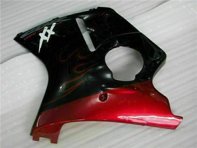 Carena Moto ABS Honda CBR1100XX Blackbird 1996-2007 - Nero Lucido Rosso Fiamma