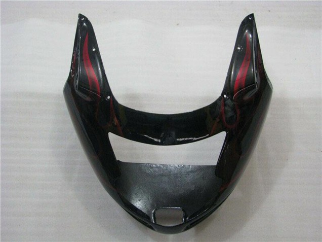 Carena Moto ABS Honda CBR1100XX Blackbird 1996-2007 - Nero Lucido Rosso Fiamma