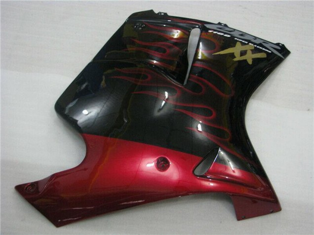 Carena Moto ABS Honda CBR1100XX Blackbird 1996-2007 - Nero Lucido Rosso Fiamma